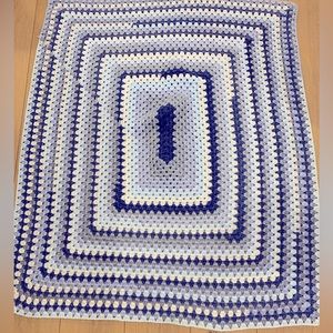 Vintage style boho Afghan crochet throw blanket
